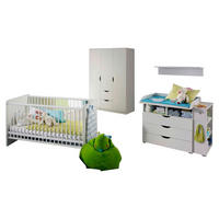 BABYZIMMER Alvara in Weiß 7 teilig - Weiß, Holzwerkstoff (120/200/80cm)