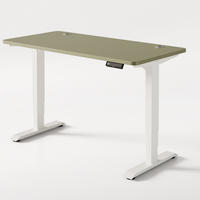 SCHREIBTISCH Elektrisch Höhenverstellbarer HomePro 140x70cm Weiß/Grün mit Memory-Funktion, Anti-Kollisions Technologie - Weiß/Grün, Holzwerkstoff (70/140/62cm) - Desktronic