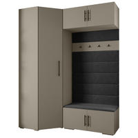 GARDEROBEN-SET 236,7/181,7/47 - Kaschmir/Schwarz, Holz/Metall (181.7/236.7/47cm) - Abiks Möbel