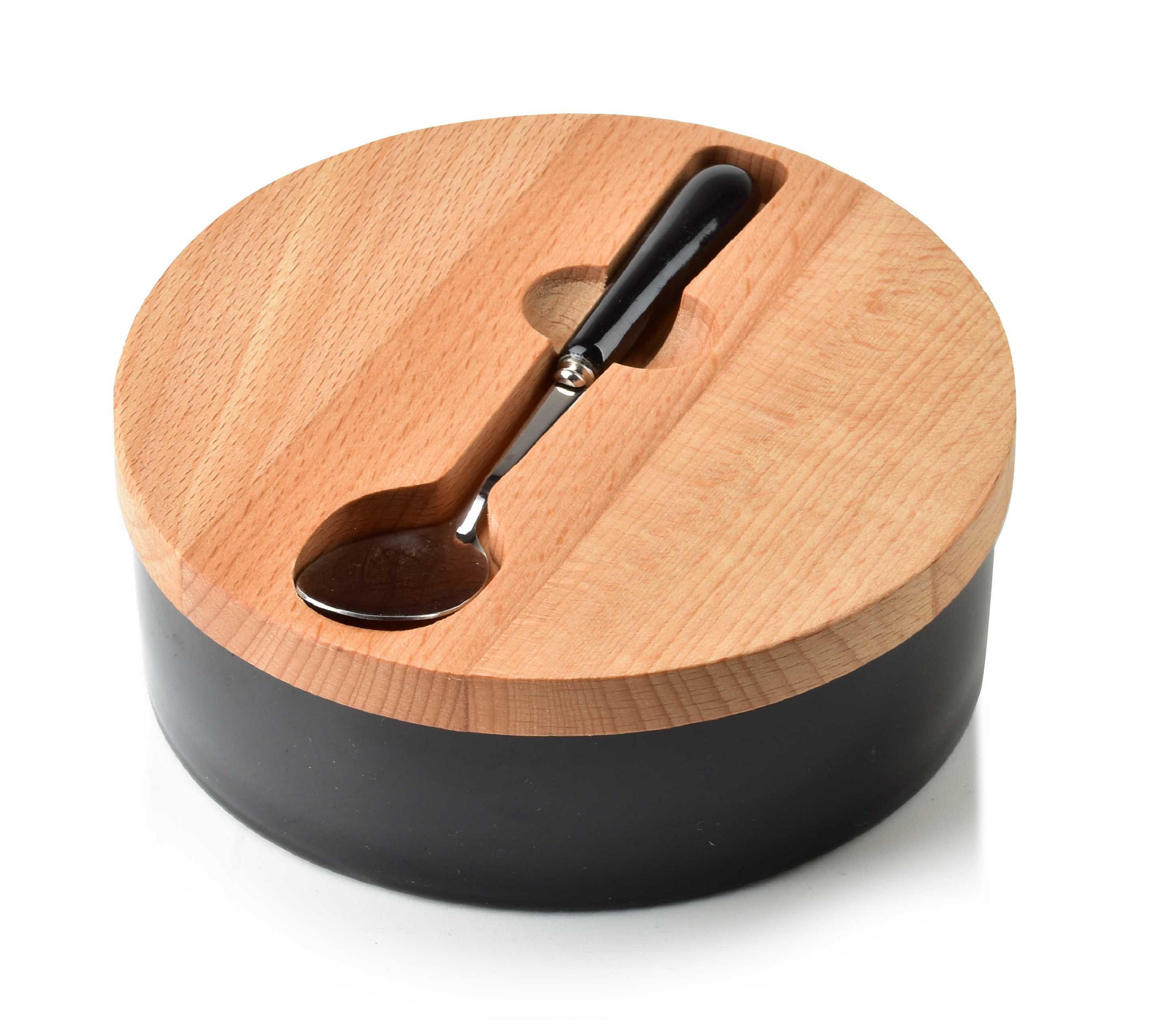 ZUCKERDOSE Basic Kitchen Cookini Schwarz 14.7/14.7/5.8 cm Keramik - Schwarz, Keramik (14.7/5.8cm) - Mondex