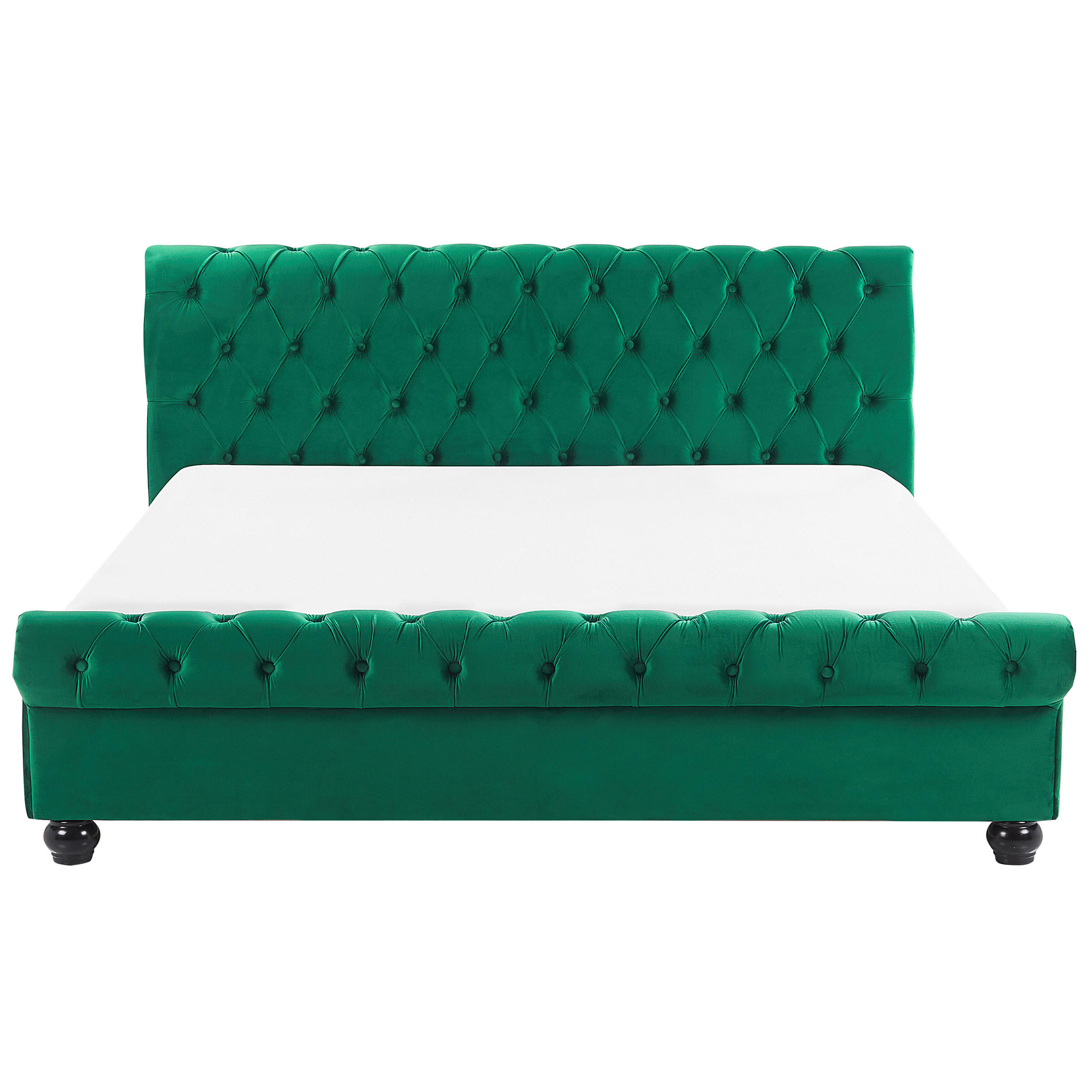 POLSTERBETT 180/200cm Smaragdgrün Avallon - Grün, Textil (180/200cm) - Beliani