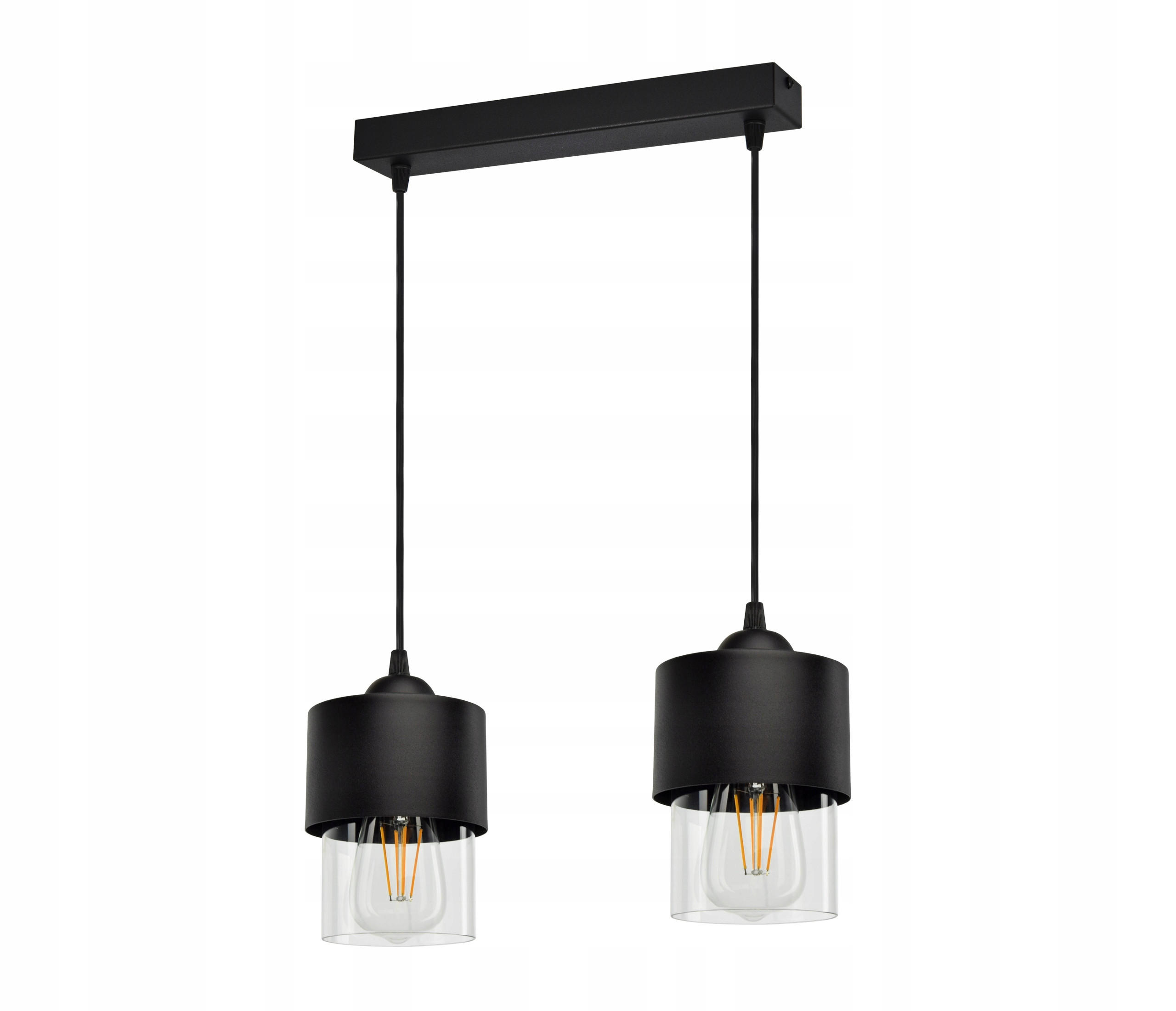 PENDELLEUCHTE Hege - Transparent/Schwarz, Glas/Metall (12/35/80cm) - kiki design