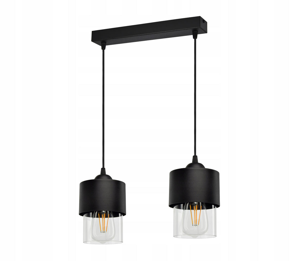 PENDELLEUCHTE Hege - Transparent/Schwarz, Glas/Metall (12/35/80cm) - kiki design