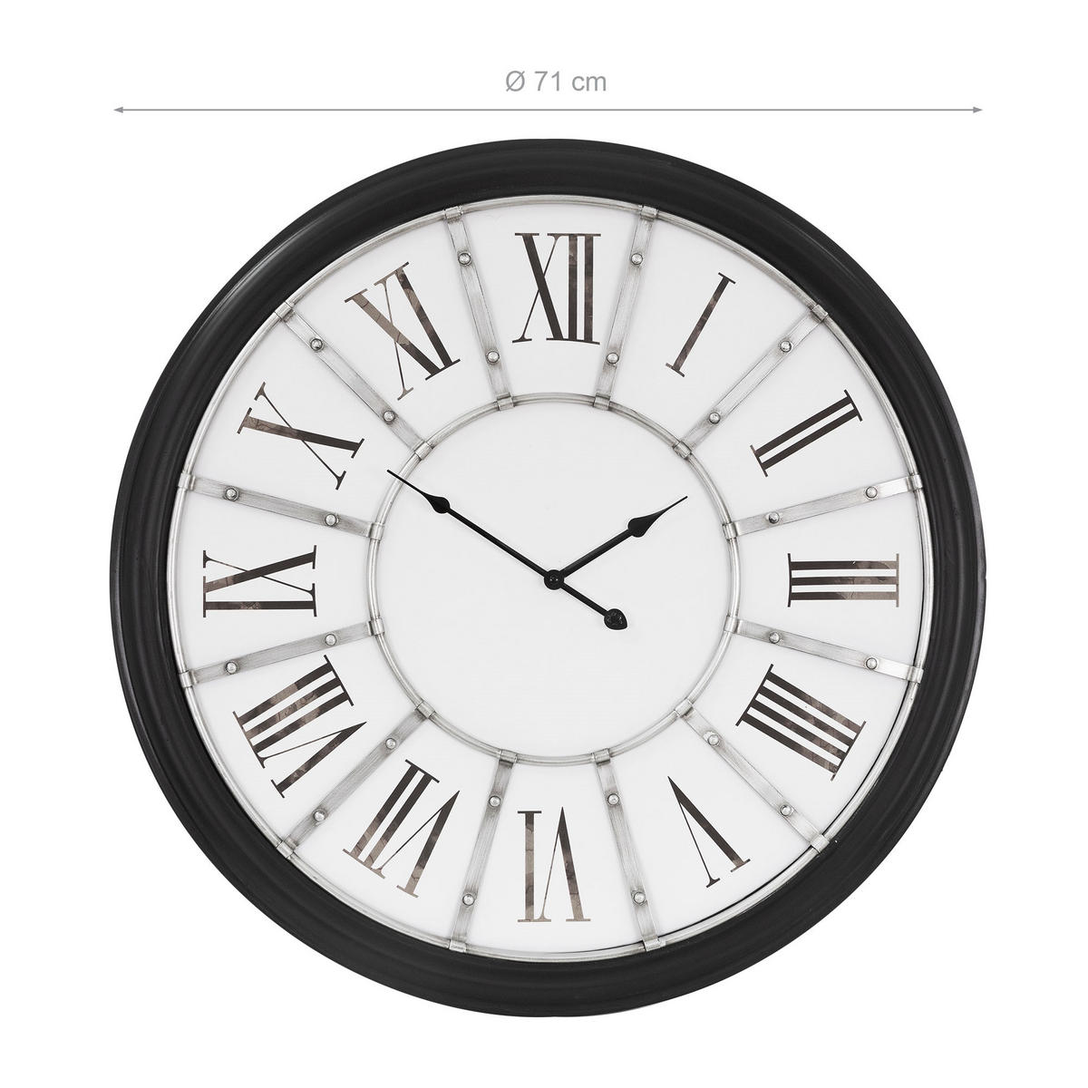 WANDUHR - Schwarz, Holz (3/71/71cm) - WOMO-DESIGN