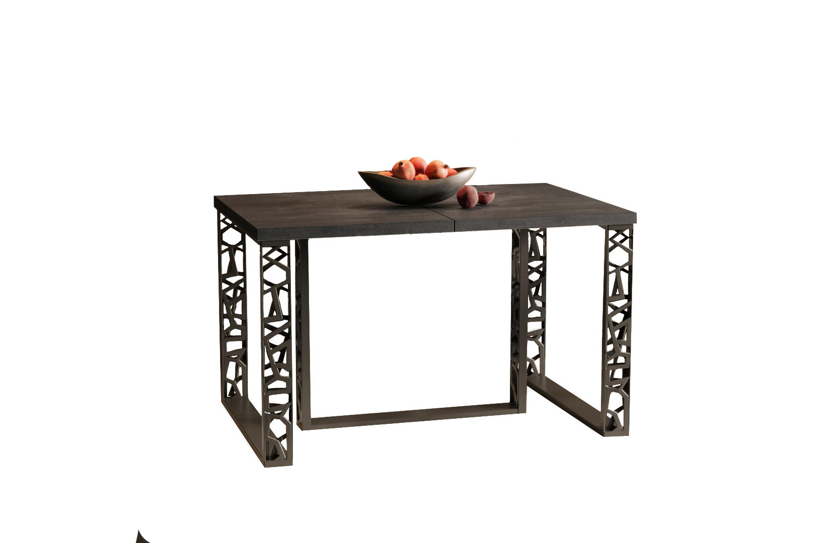 ESSTISCH Ewerest ausziehbar bis 250 cm - Graphitfarben, Holzwerkstoff (130/80/76cm) - Endo-Moebel