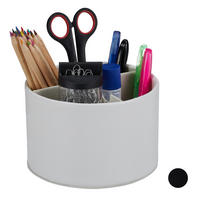 STIFTEHALTER - Weiß, Wellpappe/Kunststoff (16/16/11.5cm) - Relaxdays