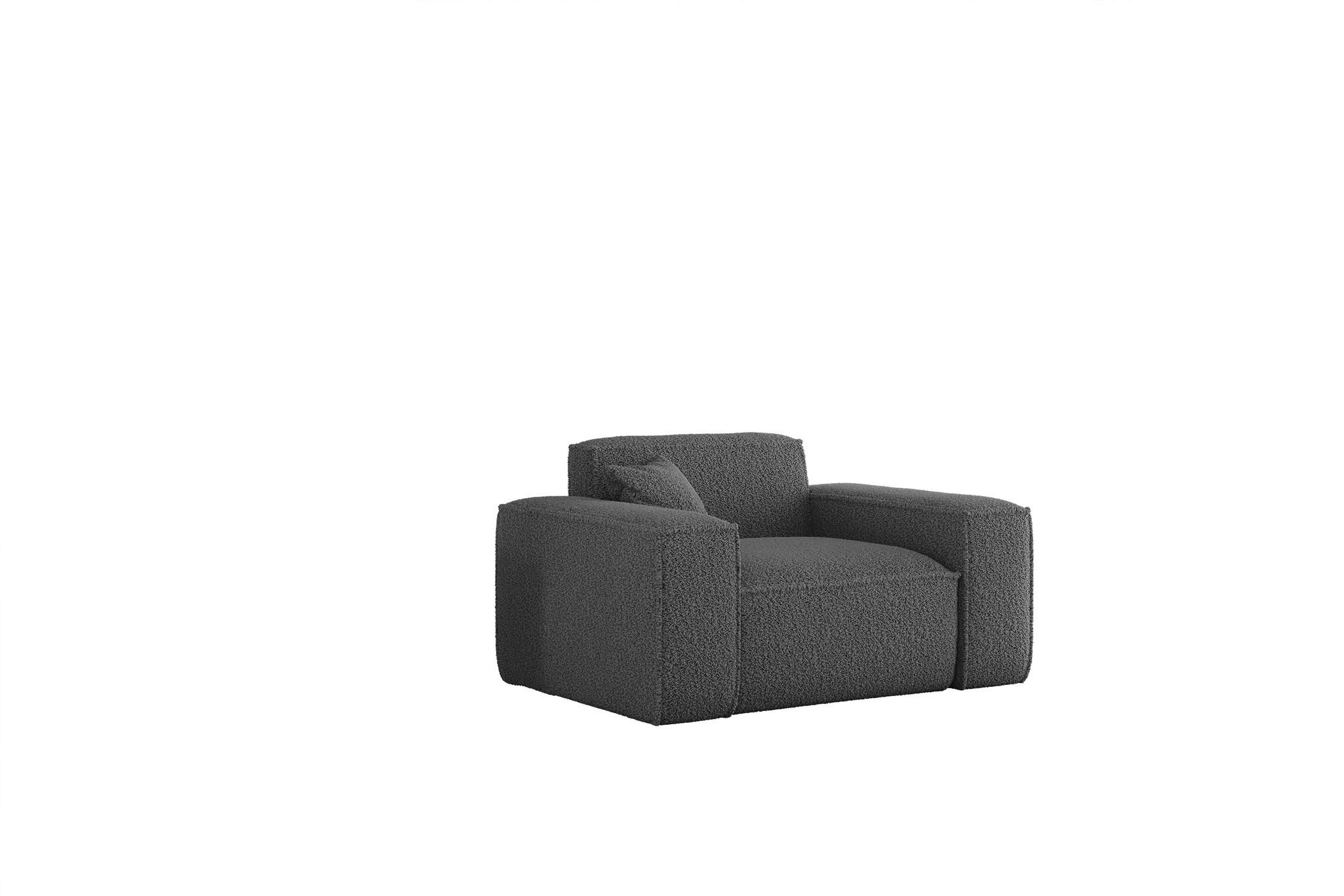 SESSEL Celes Premium In Sven - Dunkelgrau, Holzwerkstoff/Textil (121/73/90cm) - Fun Möbel