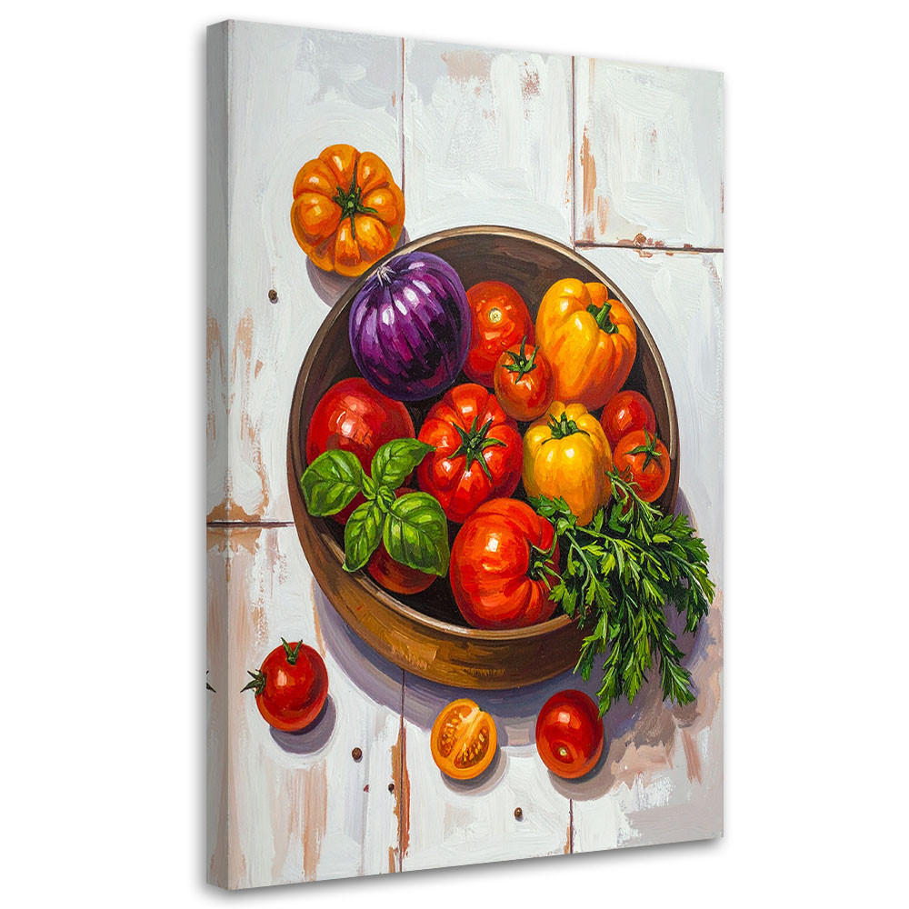 LEINWANDBILD Essen & Trinken 60x90cm - Multicolor, Textil (60/90cm) - Feeby