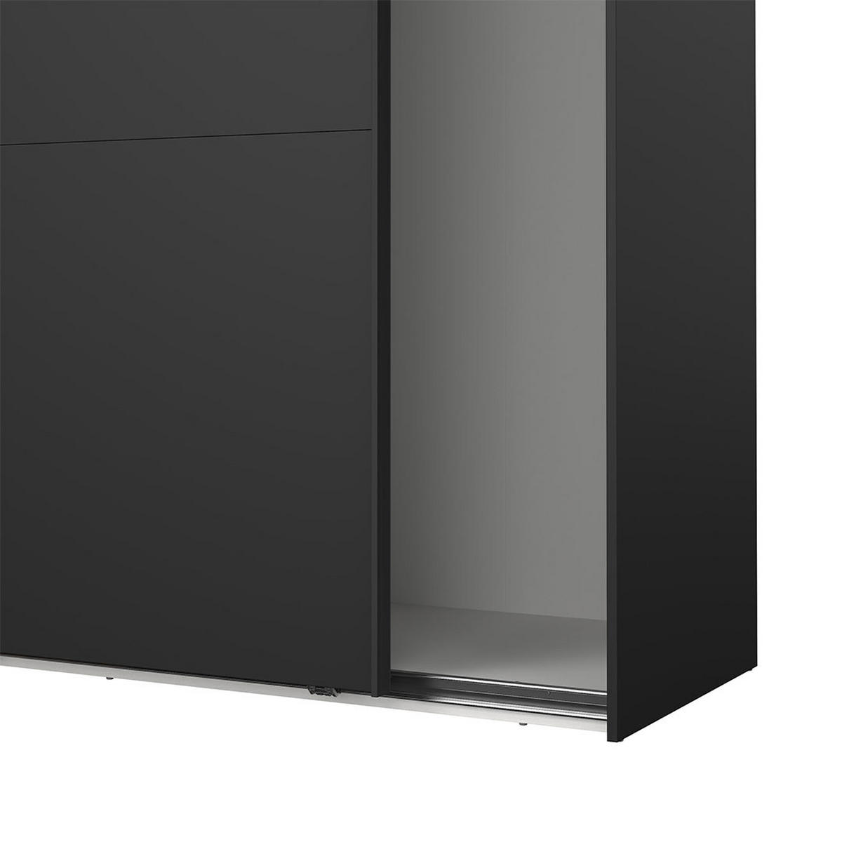 SCHIEBETÜRENSCHRANK, Como, Schwarz, Holzwerkstoff, 179 x 67 x 201 cm - Schwarz, Holzwerkstoff (179/201/67cm) - ebuy24