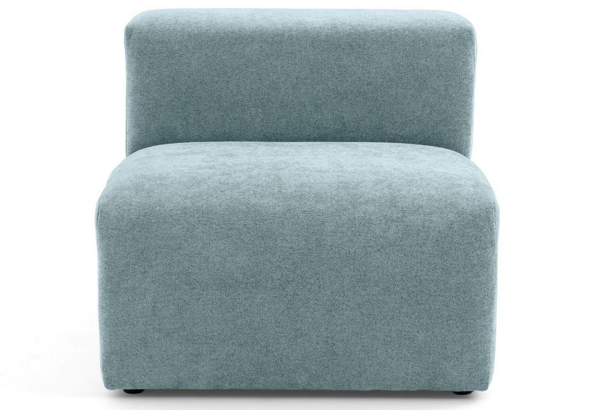 5-SITZER modulares Ecksofa HEAVEN SET 5 Rechts, Breite 380 cm Webstoff Blaugrau - Blaugrau/Schwarz, Holz/Kunststoff (245/380cm) - Muffo