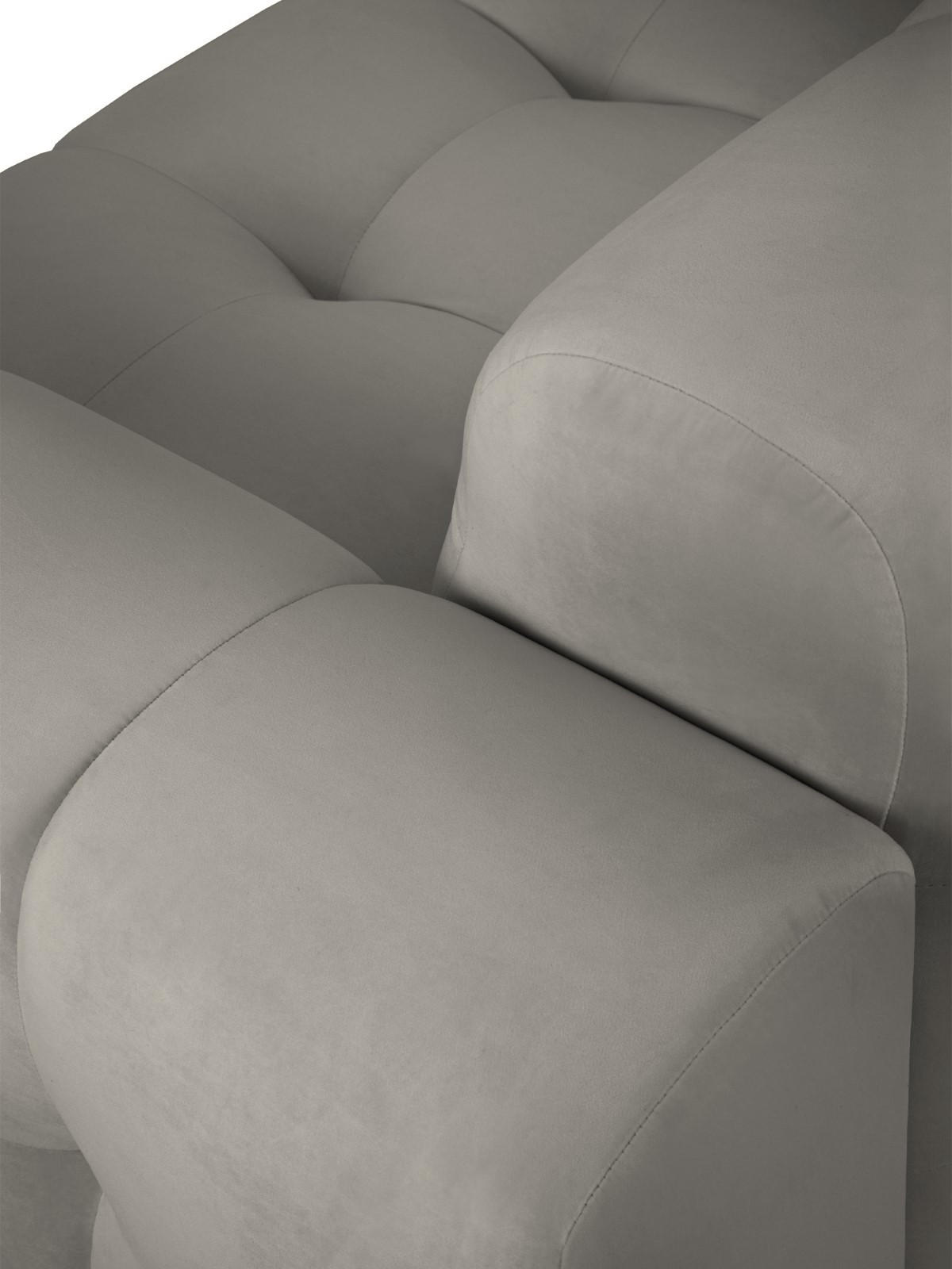 SOFA Kendal aus Samt dunkelgrau 2 Sitzplätze - Dunkelgrau, Textil (156/79/103cm) - Micadoni