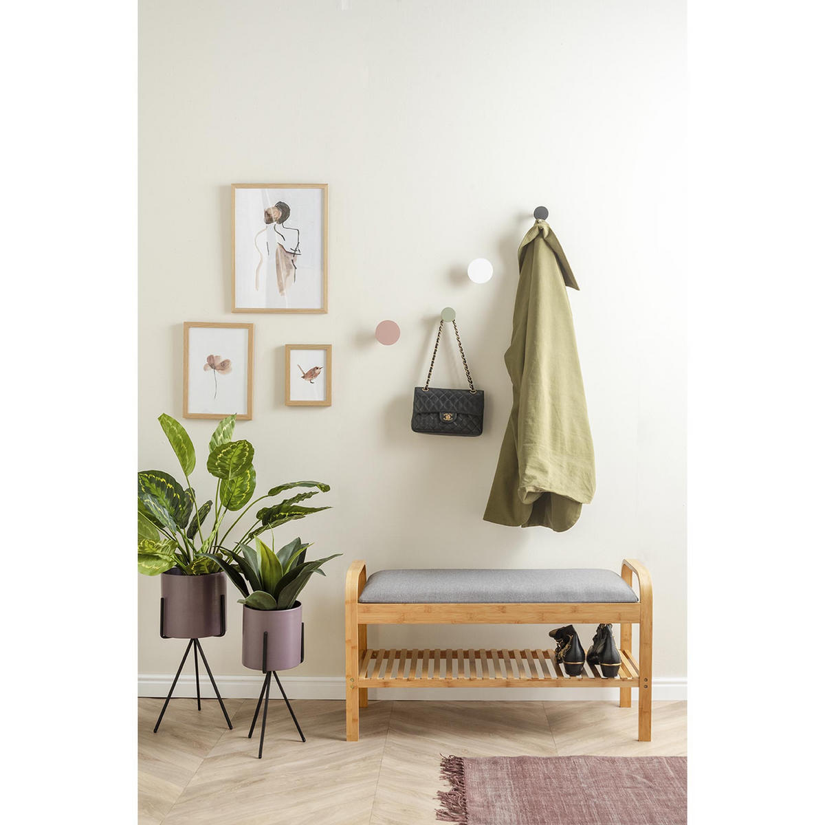 BANK Arch Grau 33/90/50 cm - Grau, Holz (90/50/33cm) - Leitmotiv