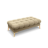 BANK Mamaia aus Samt beige 2 Sitzplätze - Beige, Textil (133/41/62cm) - Micadoni