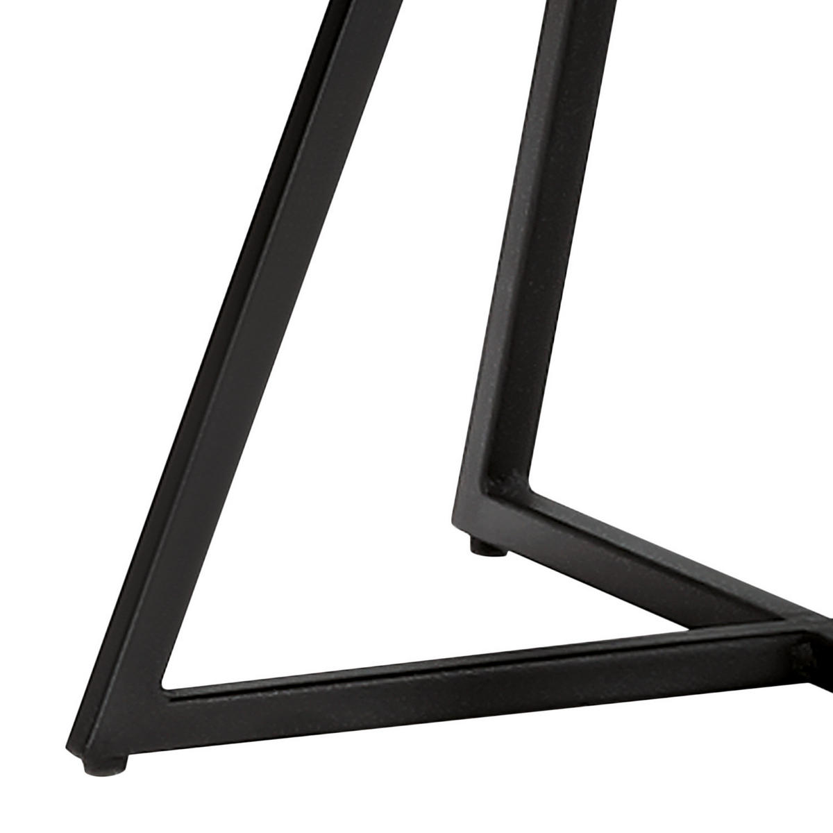 BEISTELLTISCH - Eiche / Schwarz - Eichefarben/Schwarz, Holzwerkstoff/Metall (50/50/45cm) - home24