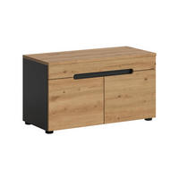 SITZBANK Canu Garderobe in Basalt grau Nachbildung und Artisan Nachbildung B/H/T: 80x45x37 cm - Grau, Holzwerkstoff (80/45/37cm)