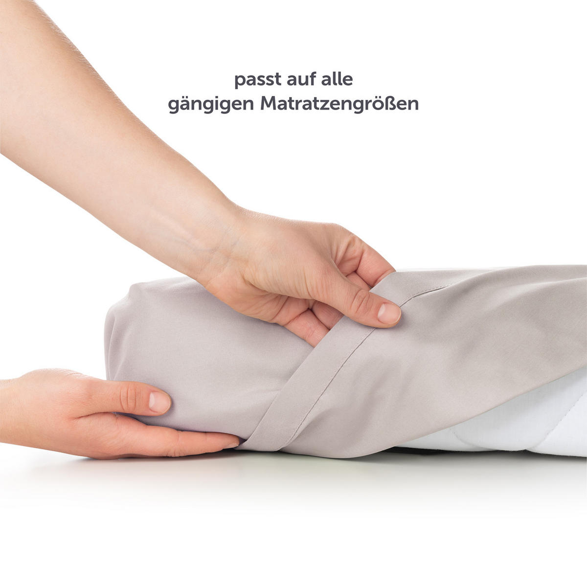 BETTTUCH ohne Gummi 280/275 cm, in Hellgrau - Hellgrau, Textil (275/280cm) - Blumtal