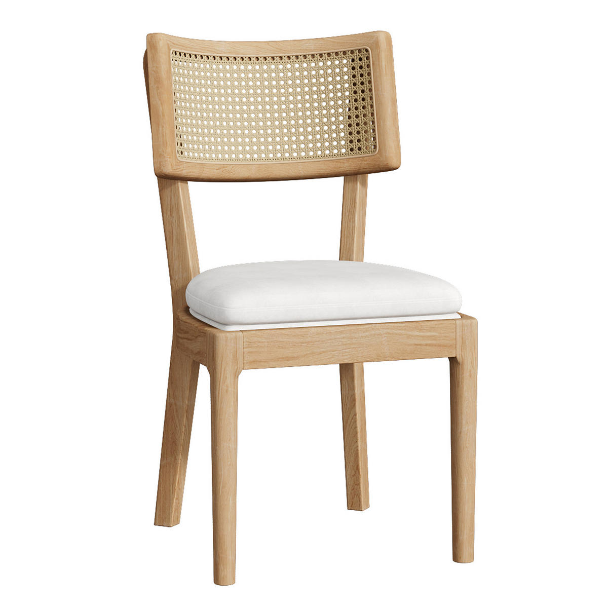 ESSZIMMERSTÜHLE 6er-Set Massivholz mit Rattanlehne Holz - Braun, Holz (58/88/50.2cm) - Meubliv