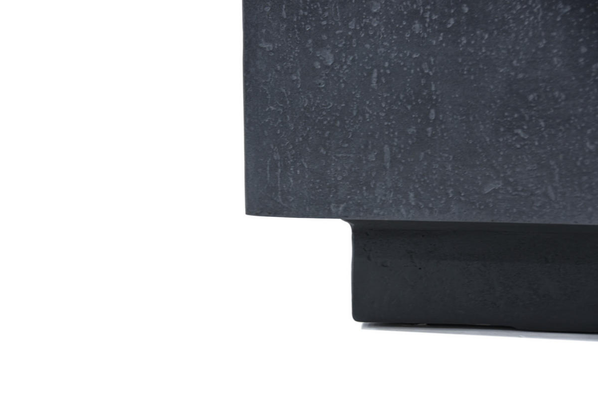 FEUERTISCH HAMPTON Gasfeuerstelle aus GF-Beton 142/35/35 cm - Dunkelgrau, Naturmaterialien (81/35/142cm) - Elementi