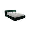 POLSTERBETT mit Bettkasten und Lattenrost 200x225 Grün - Dunkelgrün/Schwarz, Kunststoff/Textil (160/200cm) - Makamii