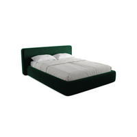 POLSTERBETT mit Bettkasten und Lattenrost 200x225 Grün - Dunkelgrün/Schwarz, Kunststoff/Textil (160/200cm) - Makamii