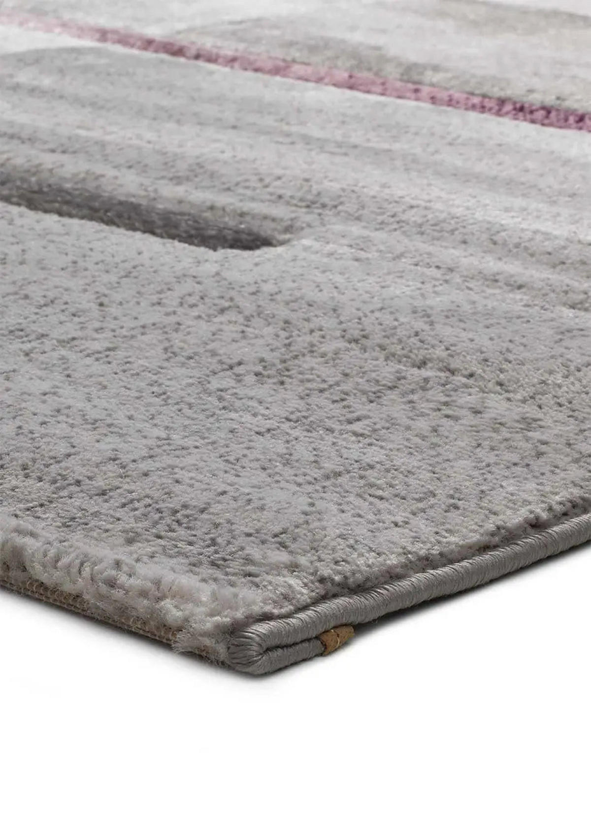 WEBTEPPICH Flieder / Grau Detroit 160/230 cm - Flieder/Grau, Naturmaterialien/Textil (160/230cm) - Atticgo