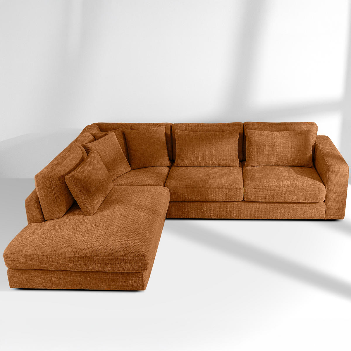 ECKSOFA links VERUS - Rot, Holz/Holzwerkstoff (297/248cm) - KONSIMO®