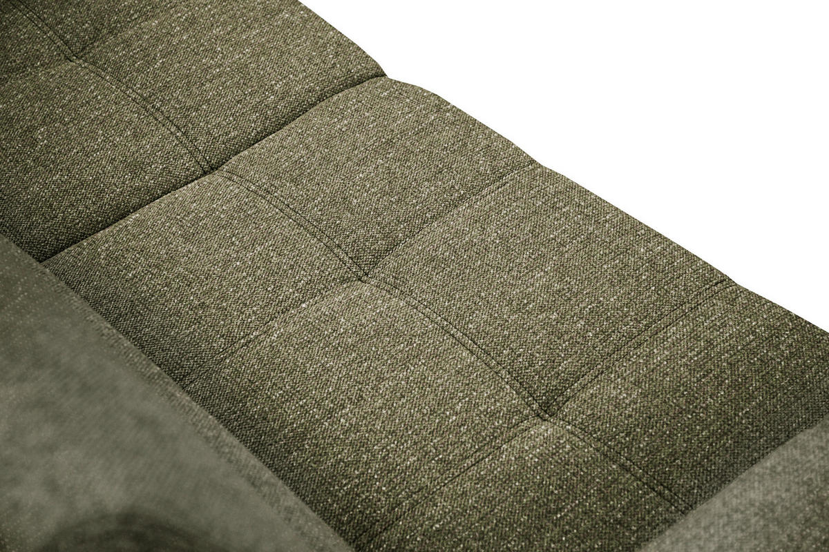 SOFA QUARTZ 3-Sitzer mit Ausziehsitz, olivgrün - Olivgrün, Holzwerkstoff/Textil (202/80/102cm) - Courtois Laville