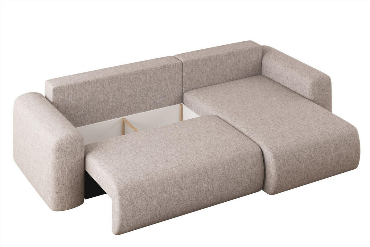 ECKSOFA Flora In Verita - Schwarz, Holzwerkstoff/Textil (272/145cm) - Fun Möbel