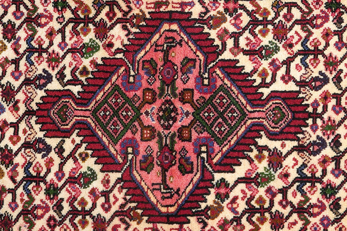 LÄUFER Orient handgeknüpft Assadabad Beige, Rot 197/76 cm Schurwolle - Beige/Rot, Textil (76/197cm) - Looma