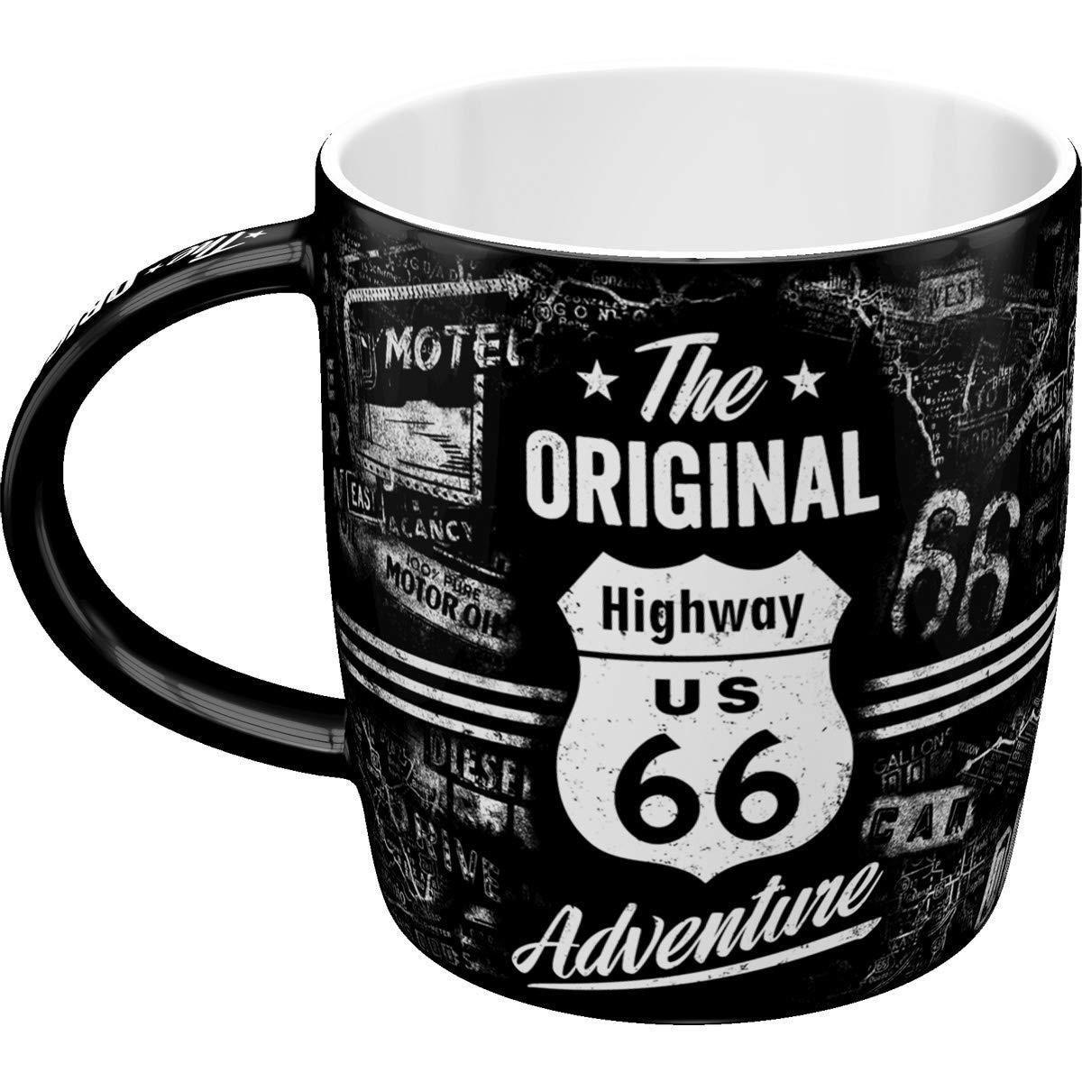 KAFFEETASSE 330 ml US Highways US Highway 66 - Multicolor, Keramik (0.33L) - Nostalgic-Art
