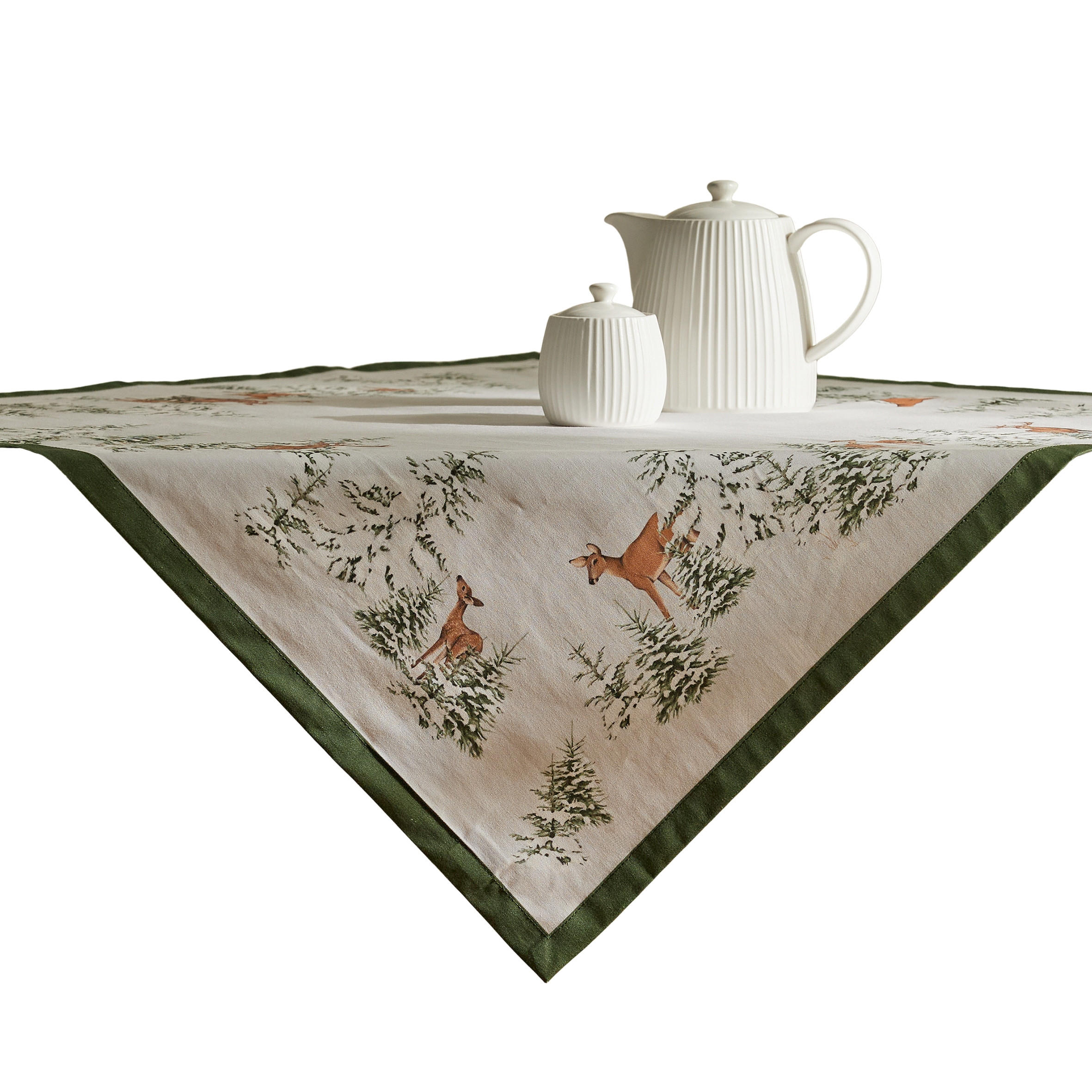 TISCHDECKE Weihnachten Hirvos, 80x80 cm, Hellgrau - Hellgrau, Kunststoff (80cm) - home&you