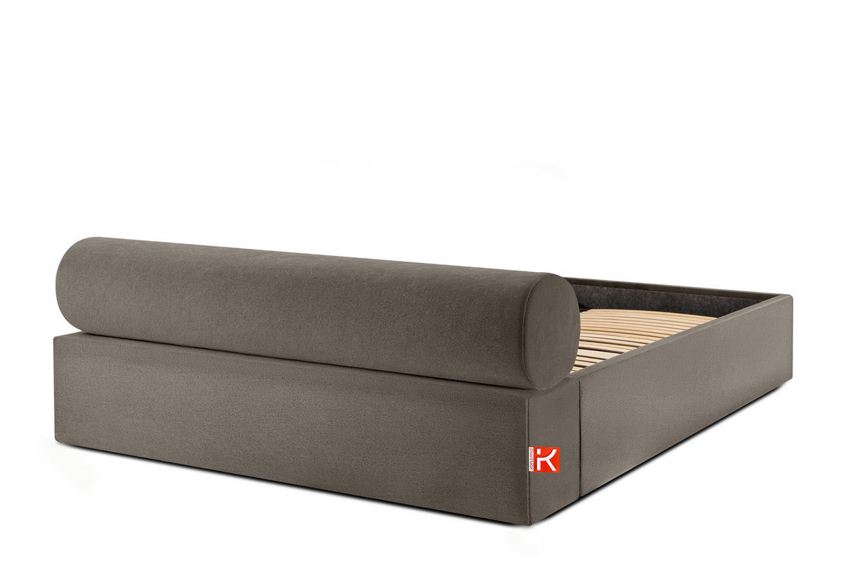 POLSTERBETT LUNEO - Schwarz/Braun, Holz/Holzwerkstoff (162/204cm) - KONSIMO®