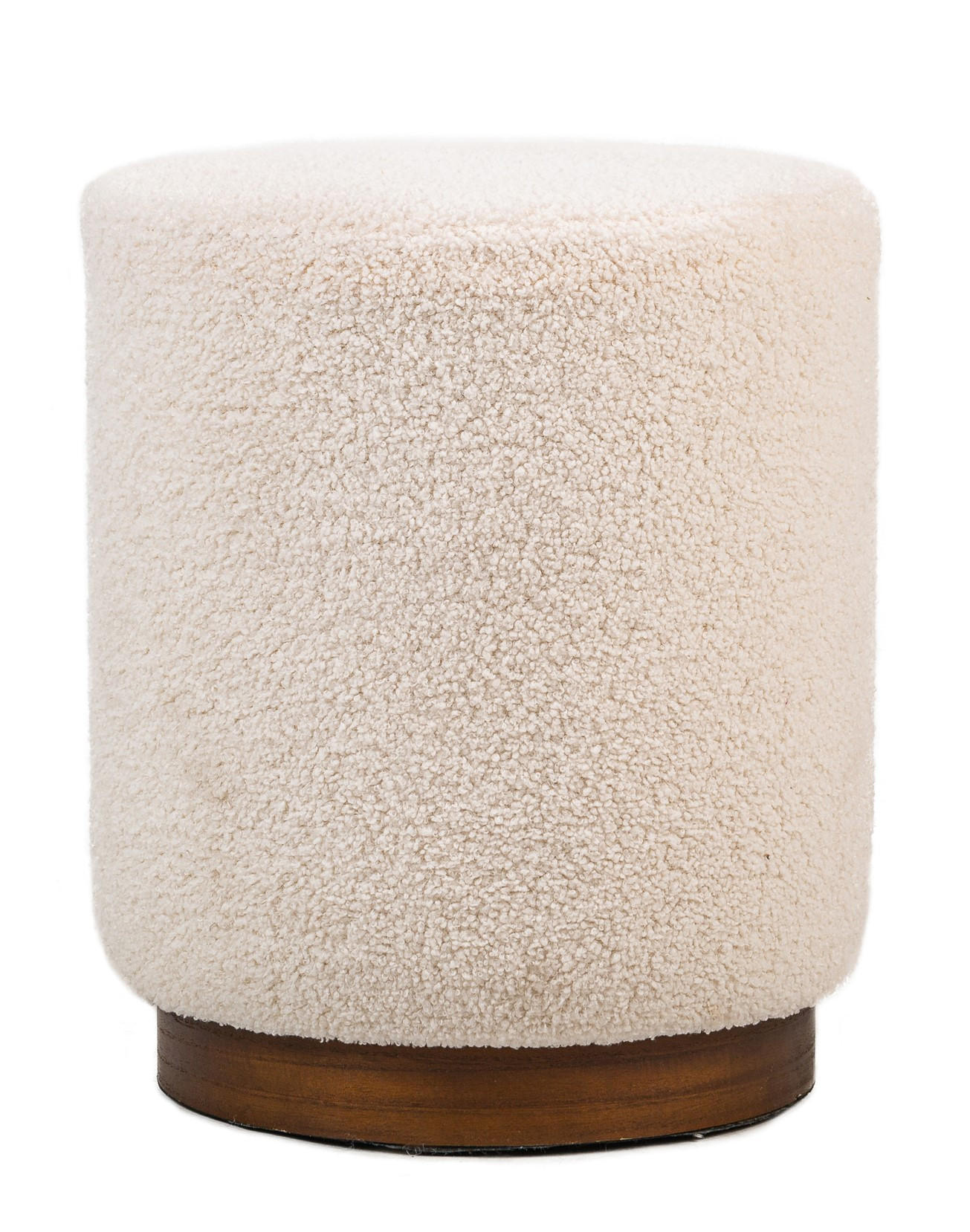 POUF Wolle Weiß - Weiß, Textil (35/42/35cm) - Nordlys