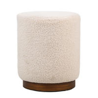 POUF Wolle Weiß - Weiß, Textil (35/42/35cm) - Nordlys