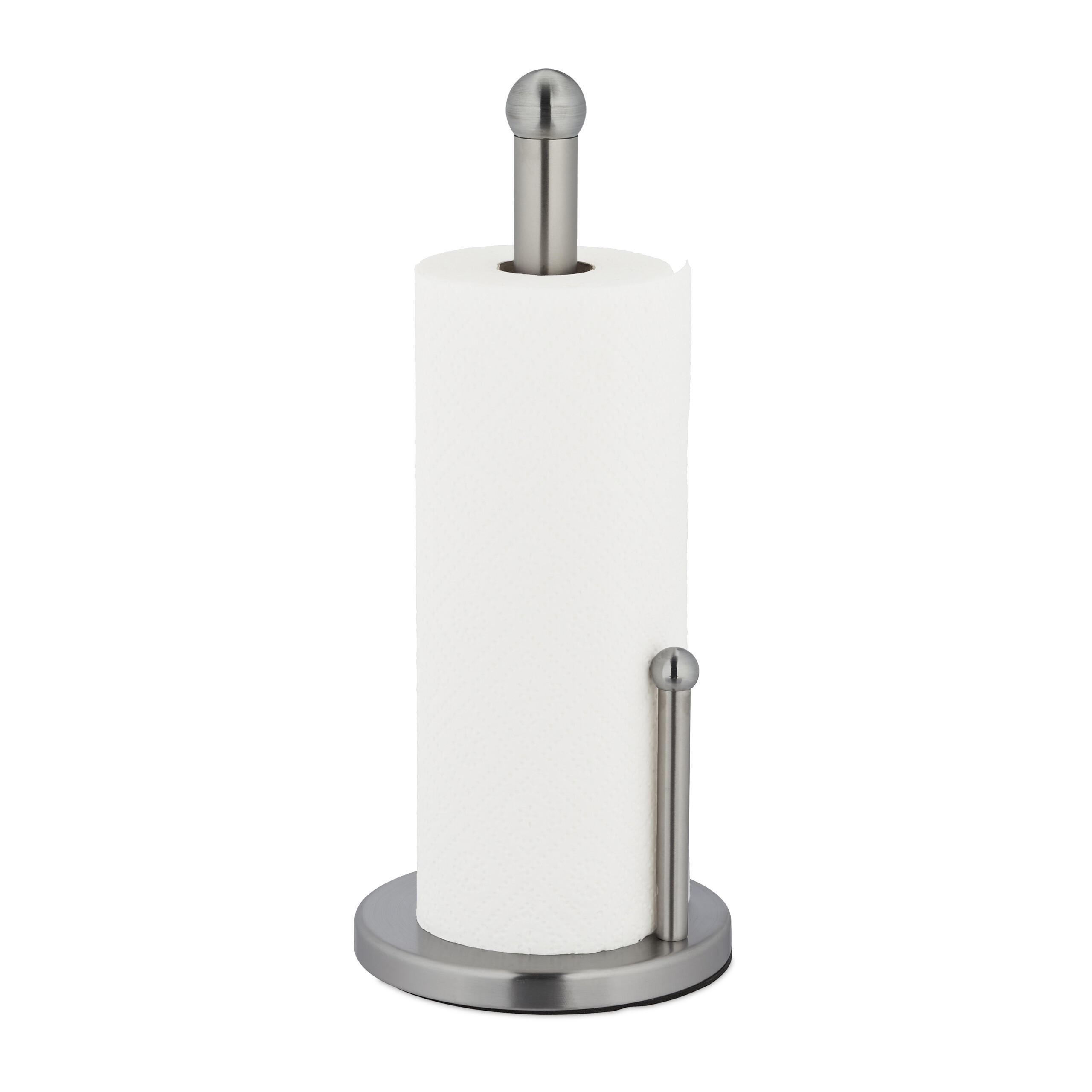 KÜCHENROLLENHALTER - Silberfarben, Metall (15/35/15cm) - Relaxdays