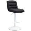 BARHOCKER Stoff schwarz - Schwarz/Weiß, Textil/Metall (42/94/56cm) - CLP