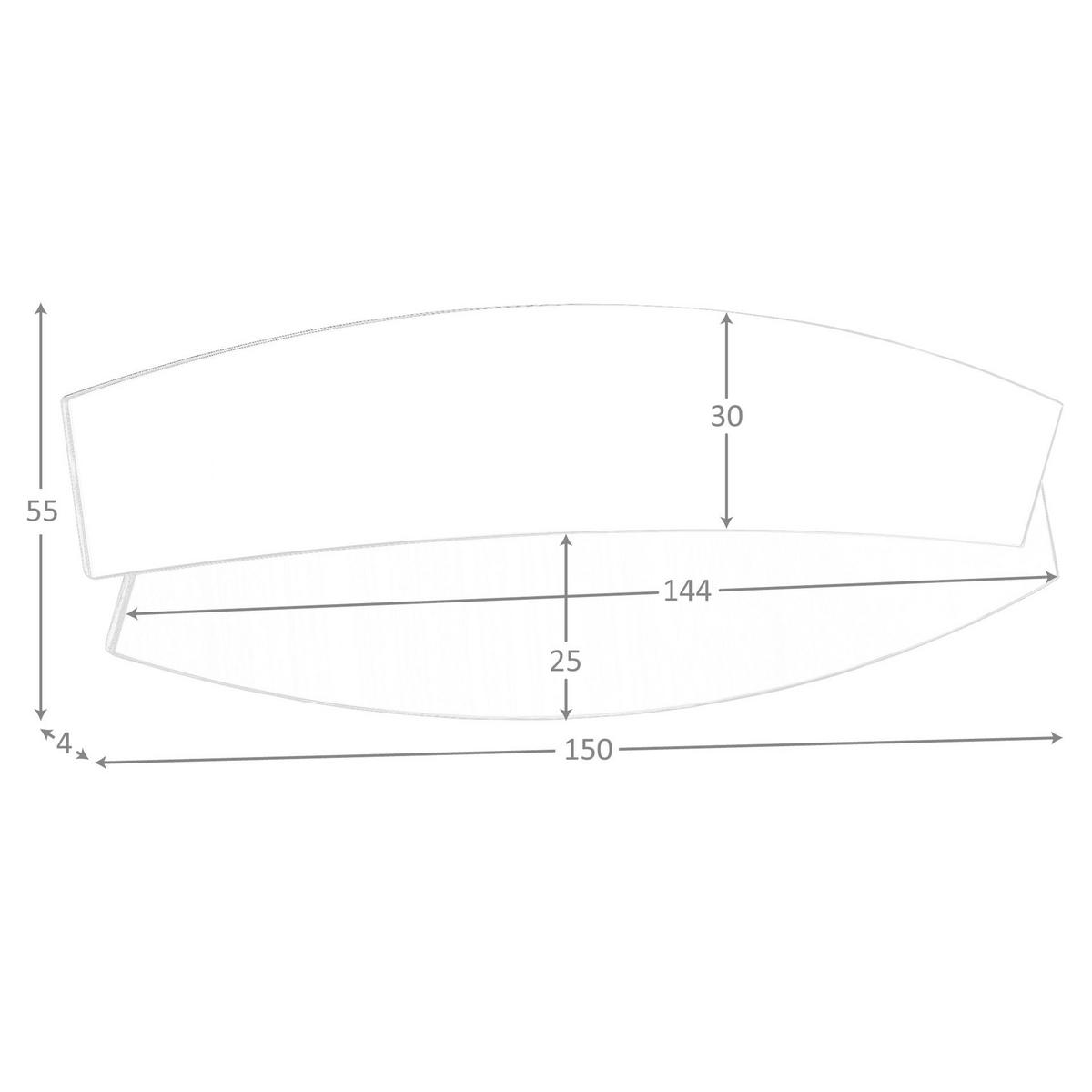 WANDSPIEGEL organische Form Walnuss 55/4/150 cm - Walnussfarben, Holzwerkstoff (55/150/4cm) - ANGEL CERDA