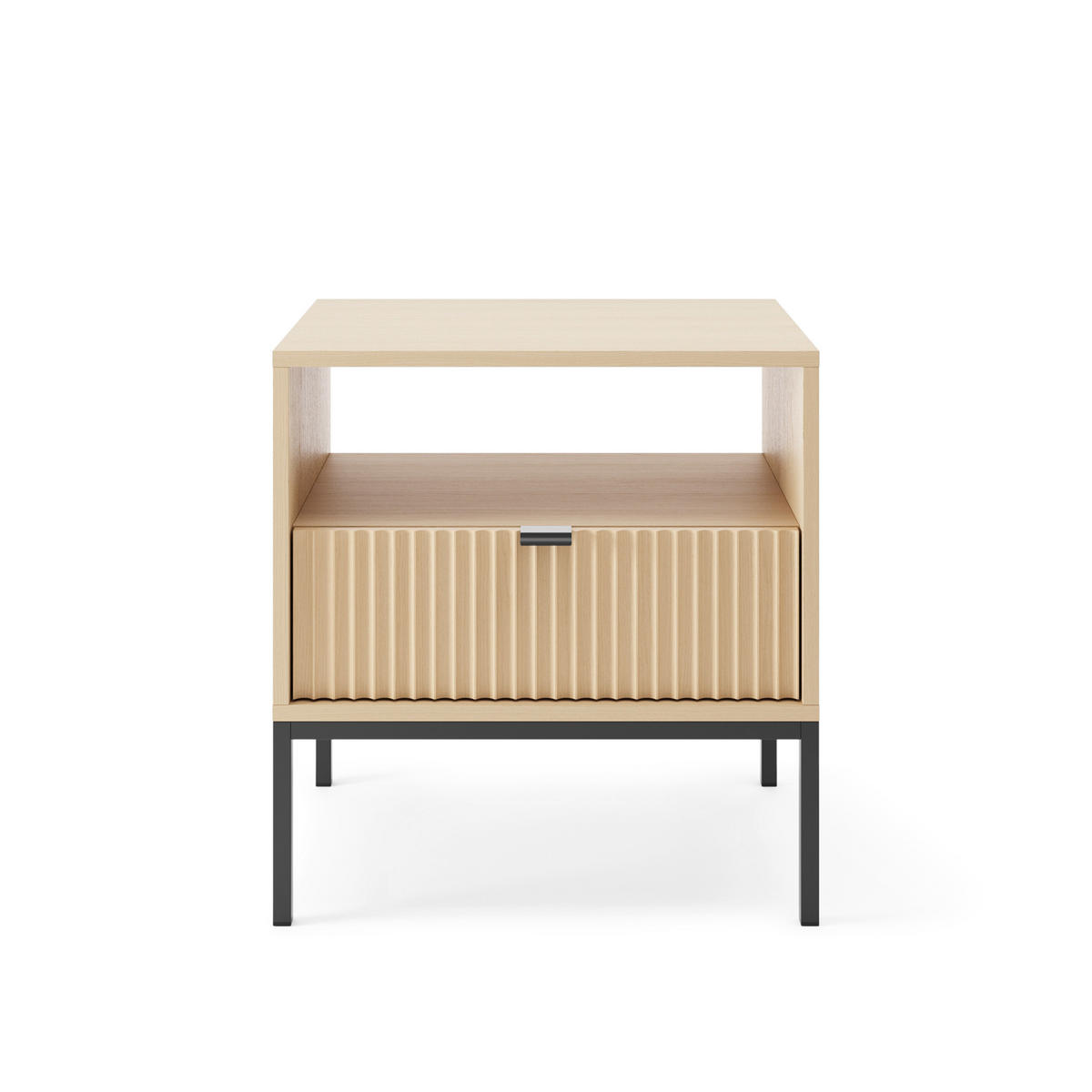 NACHTTISCH NANAIMO STO2 Profilierte Fronten Eiche Vicenza Eiche Vicenza - Eiche Artisan, Holzwerkstoff (54/56/39cm) - Komodee