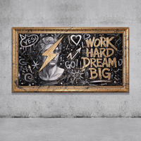 GEMÄLDE Kunst der Motivation Schattenfugenrahmen Gold 160x80 cm - Goldfarben, Holz (160/80cm) - YS-art gallery