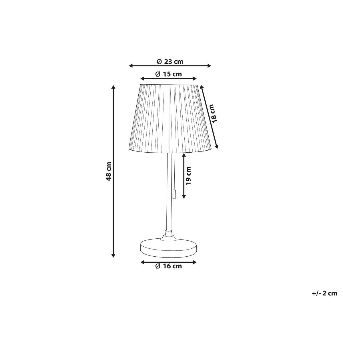 TISCHLAMPE Torysa 23/23/48 cm - Messingfarben, Metall (23/23/48cm) - Beliani
