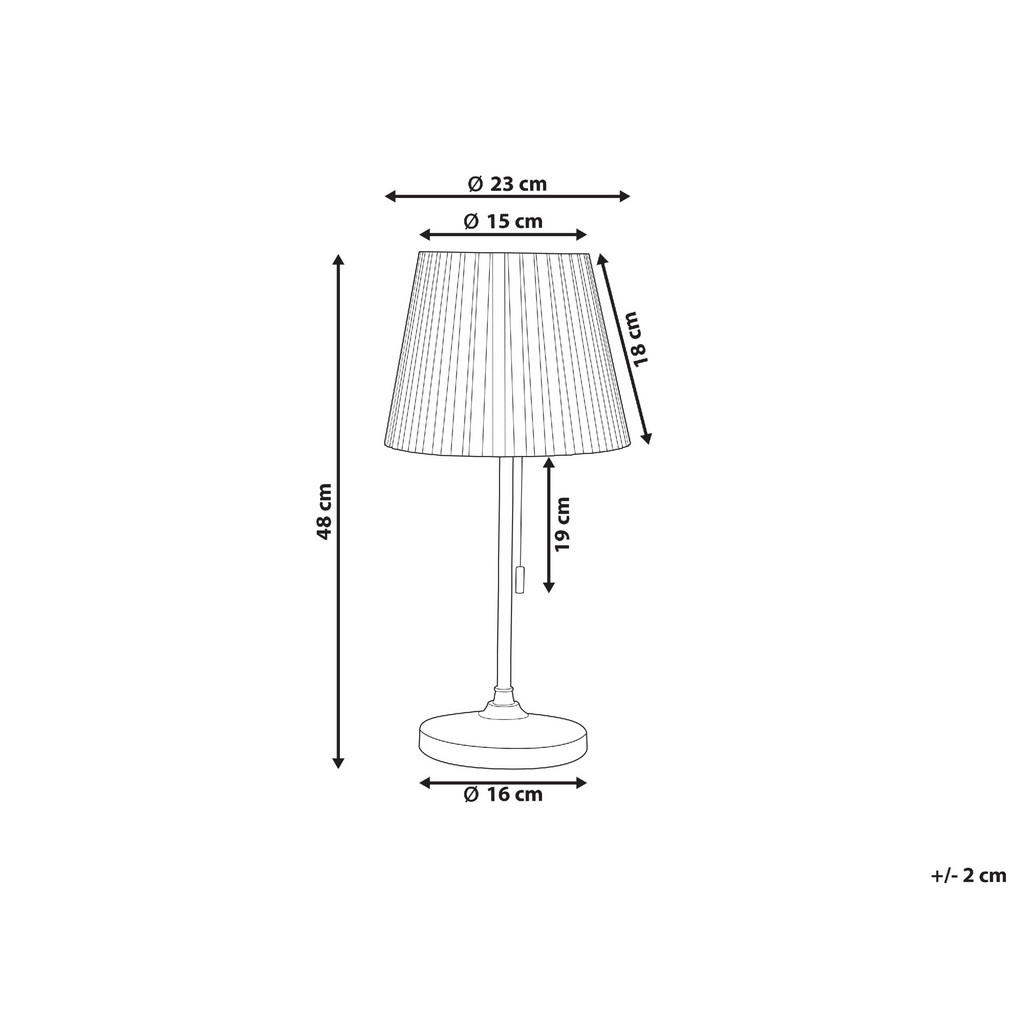 Thumbnail - Beliani Tischlampe, Messing, Metall, E27, 23x48x23 cm, Lampen & Leuchten, Innenbeleuchtung, Tischlampen, Tischlampen