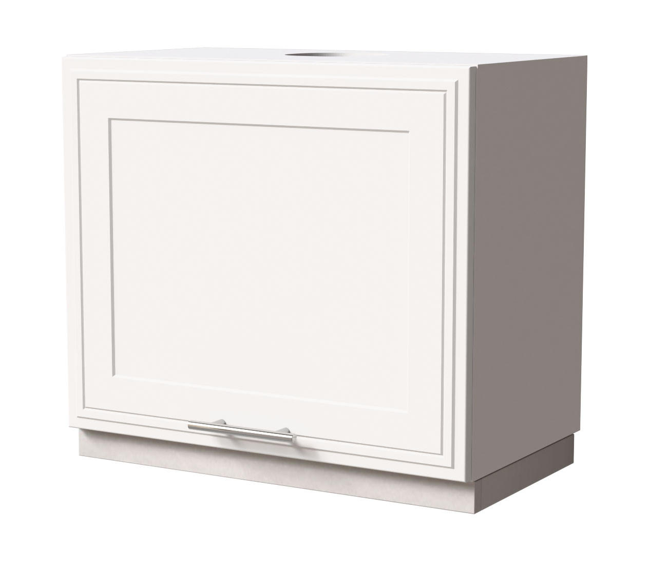WRASENSCHRANK Salo W8/60 Weiß / Weiß Matt 60 / 32,5 / 50cm - Weiß, Holz/Holzwerkstoff (60/50/32.5cm) - Feldmann-Wohnen
