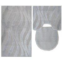BADEMATTE Set 3 tlg GRAU - Grau, Textil (60/100cm) - ROLFNERS