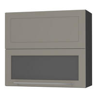 KÜCHENHÄNGESCHRANK Kvantum W8BS/80 Beige Matt / Schwarz Matt 80 / 32,5 / 72cm - Beige/Schwarz, Holz/Holzwerkstoff (80/72/32.5cm) - Feldmann-Wohnen