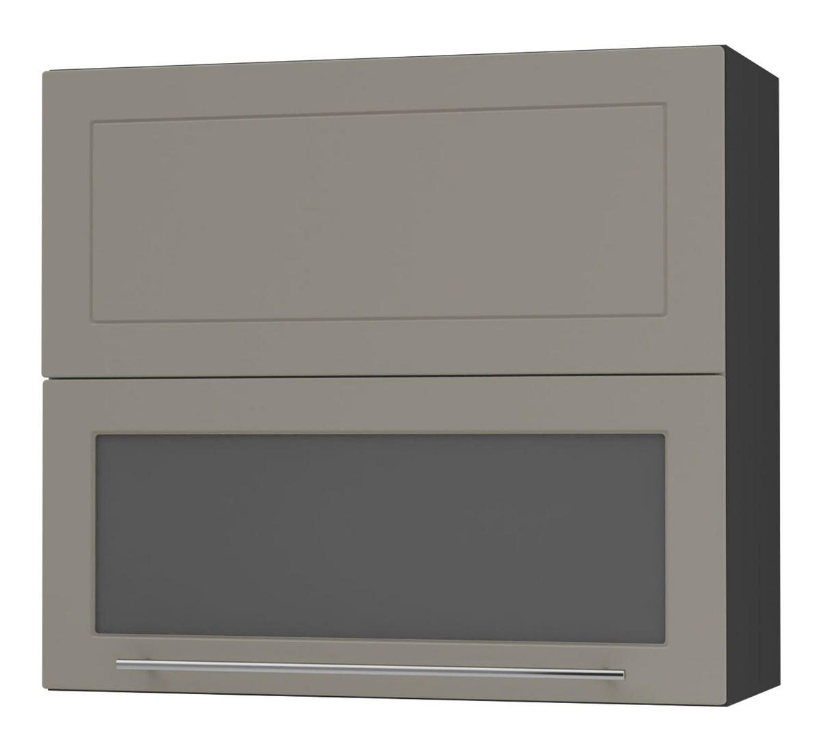 KÜCHENHÄNGESCHRANK Kvantum W8BS/80 Beige Matt / Schwarz Matt 80 / 32,5 / 72cm - Beige/Schwarz, Holz/Holzwerkstoff (80/72/32.5cm) - Feldmann-Wohnen