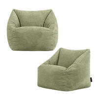SITZSACK Flauschig für Kinder 2-tlg. - Salbeigrün/Grün, Textil (55/44/55cm) - icon