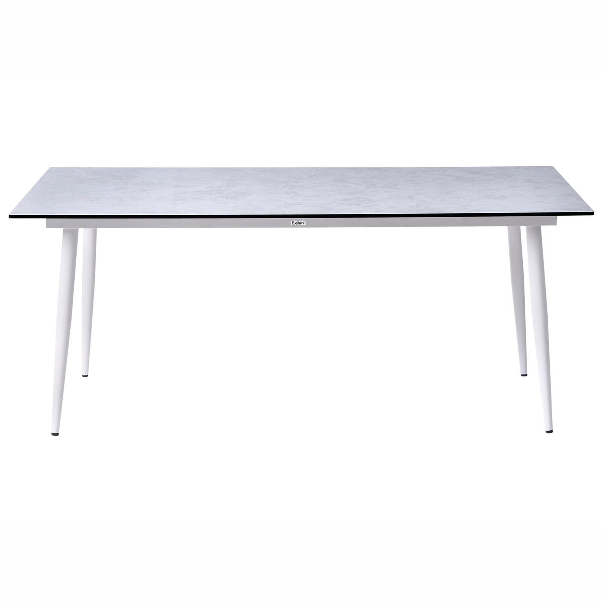 GARTENTISCH 180/90 cm Steinoptik Hellgrau Tolentino - Hellgrau, Kunststoff (180/90/75cm) - Beliani