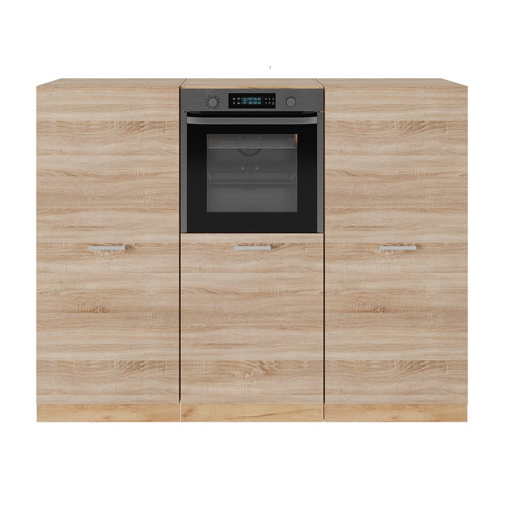 KUHINJSKI BLOK R-Line Hrast Sonoma/Goldkraft 180 cm brez delovne plošče - hrast sonoma/medeni hrast, leseni material (180/143/46cm) - Vicco