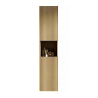 MIDISCHRANK 160x35x35cm in Goldene Eiche,aus Sperrholz mit Dämpfer - Eichefarben/Schwarz, Holzwerkstoff (160/35/35cm) - Modfu