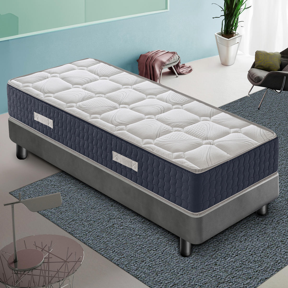 MATRATZE 80x190, Höhe 30 cm, Memory-Schaum, ORTHOPEDIC - Weiß, Textil (80/190cm) - iLoveSleep